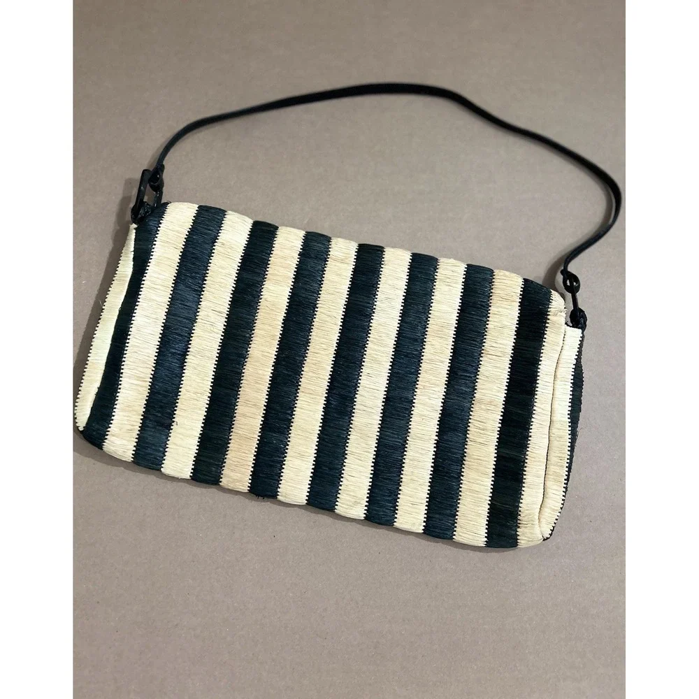 Annabel Ingall Weaved Stripped Clutch Purse